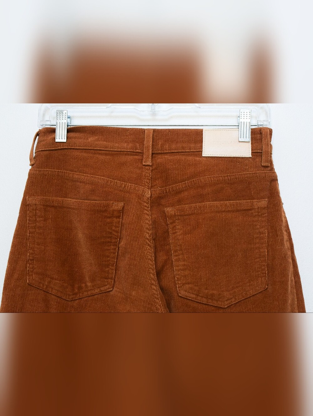 Everlane The Baby Cord Cheeky Crop Pant Sz 26 Acorn Rust Brown Corduroy Straight - Picture 5 of 10